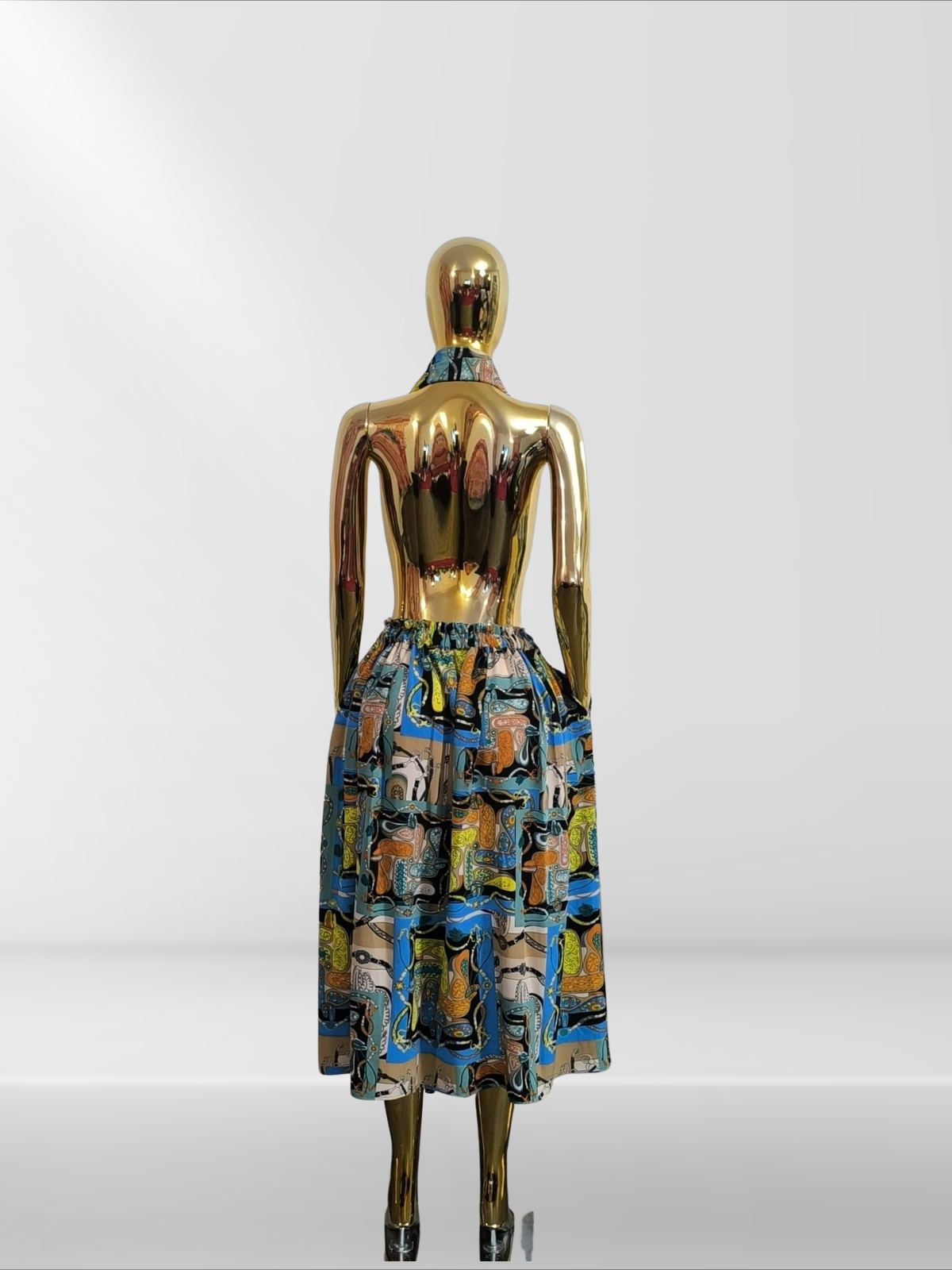 Jupe midi avec foulard assorti