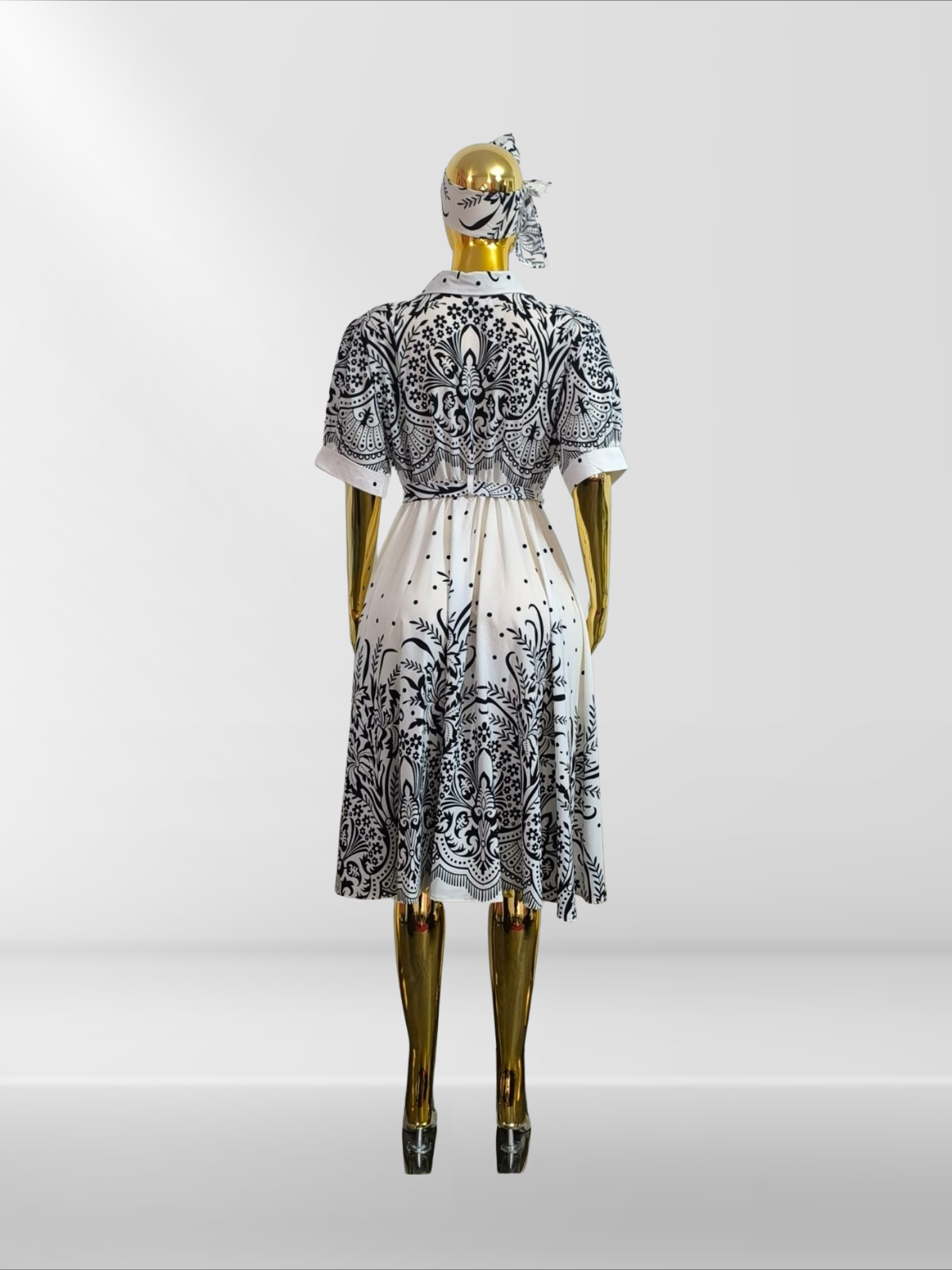 Robe bicolore - motif fleurie