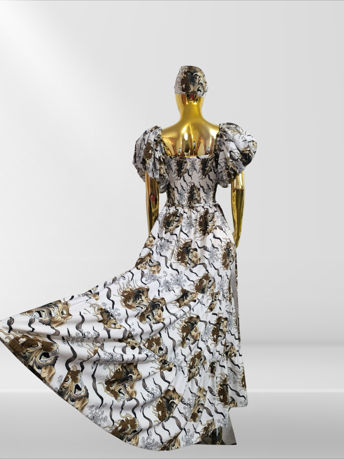 Robe extensible avec foulard assorti
