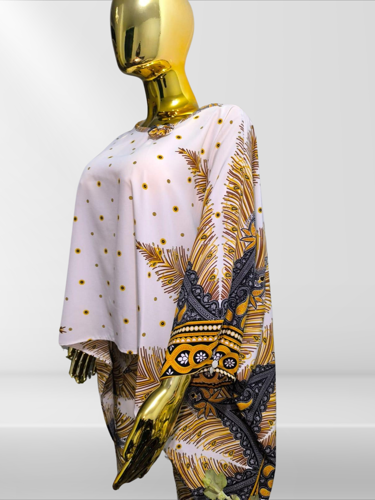 Ensemble pantalon et tunique avec foulard assorti