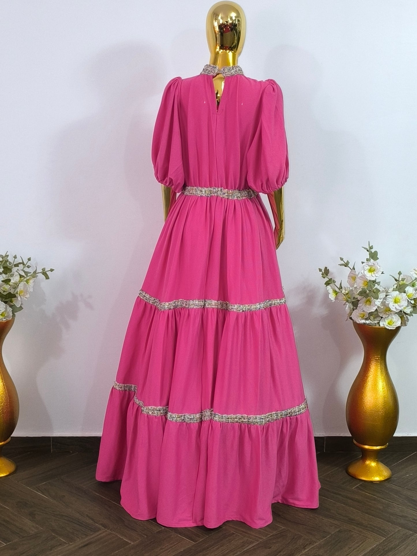 Grande Robe Rose Dorée Pièce Unique taille 42, 44