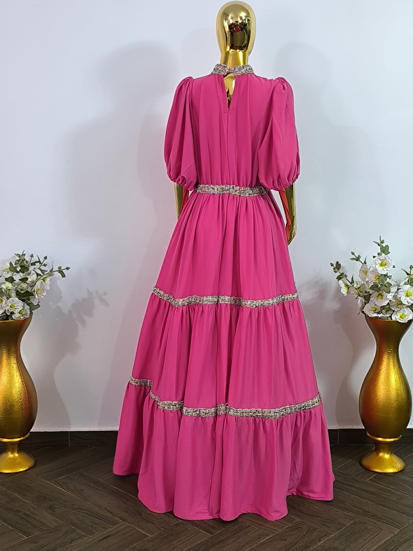 Grande Robe Rose Dorée Pièce Unique taille 42, 44