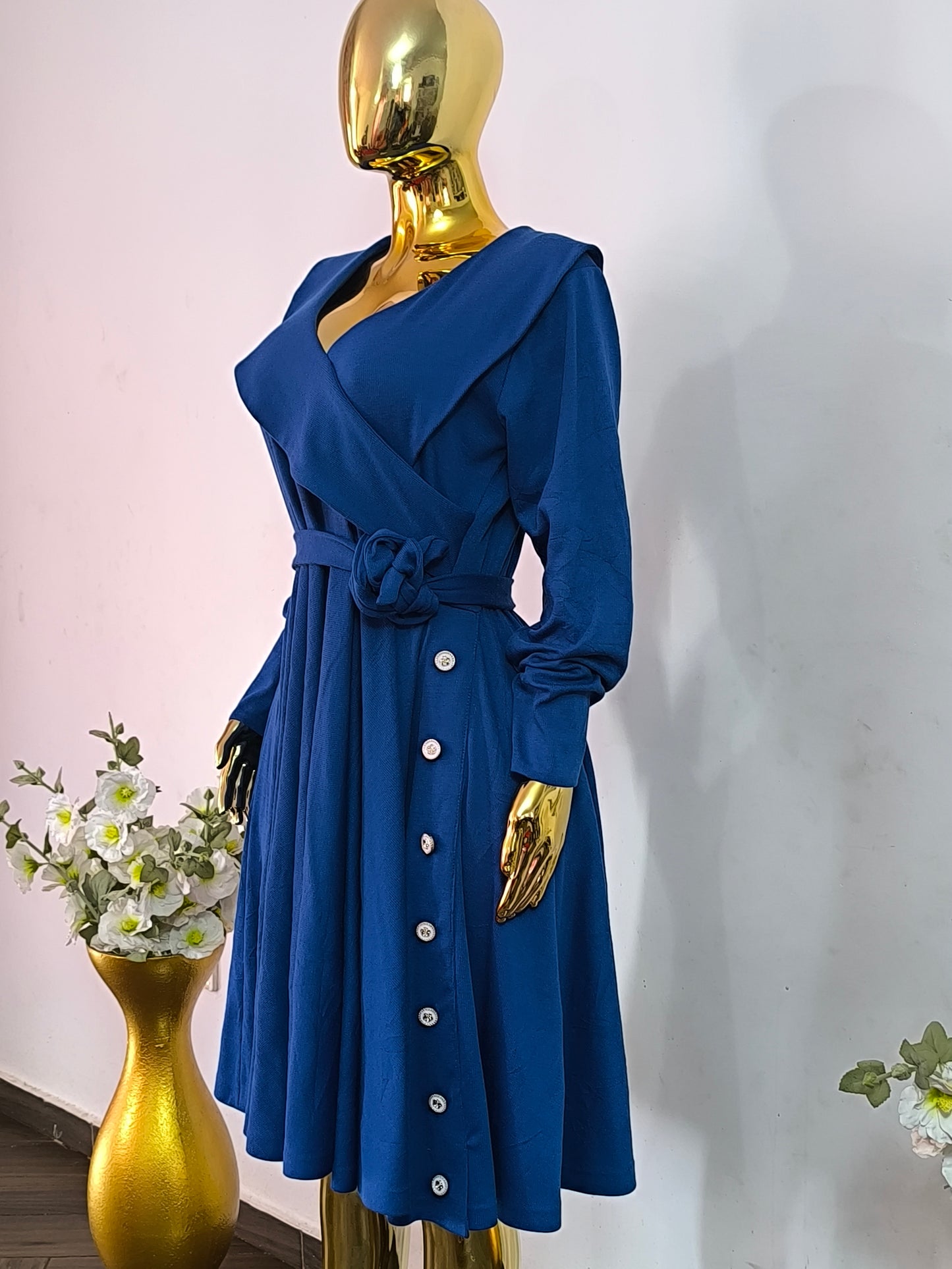 Magnifique robe bleue glamour taille 44, 46