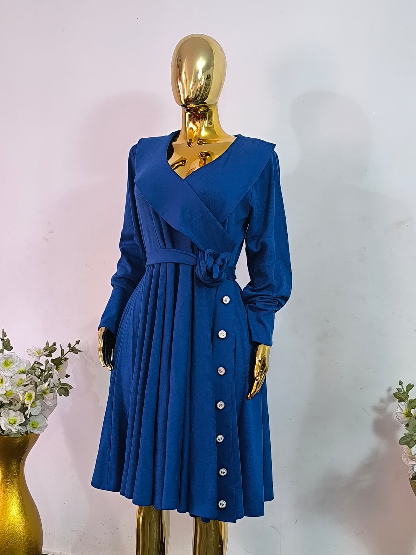 Magnifique robe bleue glamour taille 44, 46