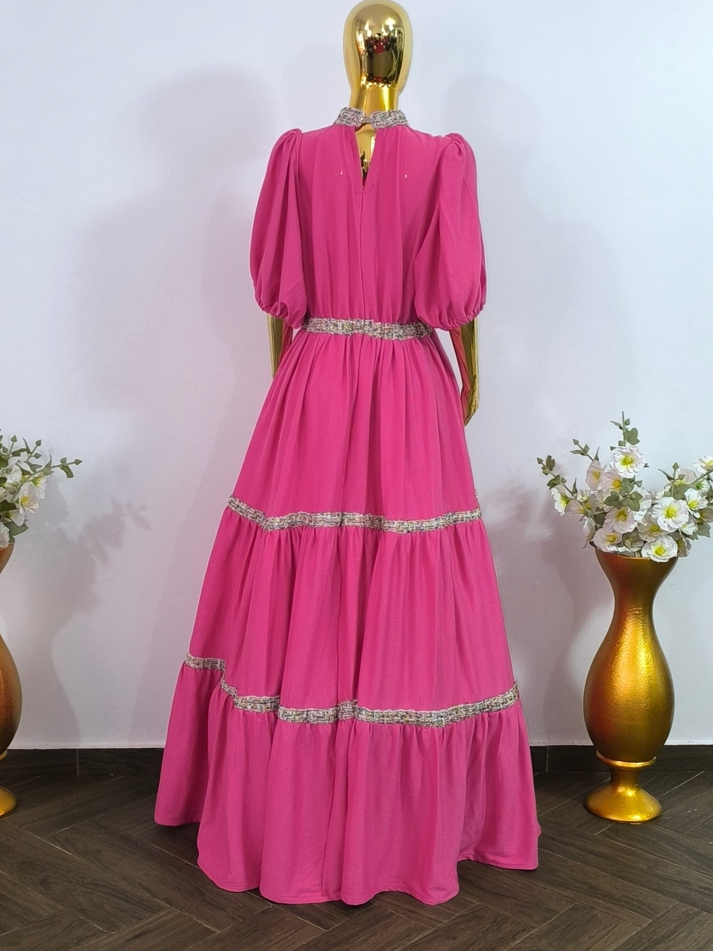 Grande Robe Rose Dorée Pièce Unique taille 42, 44