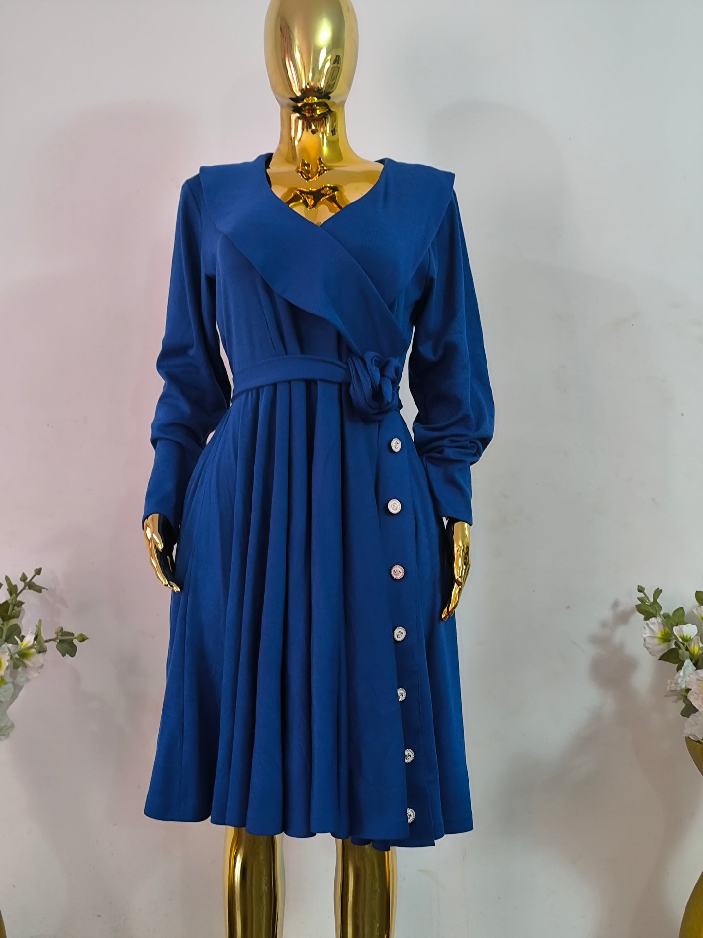 Magnifique robe bleue glamour taille 44, 46